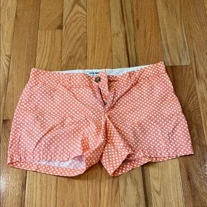 Old Navy High Waist Orange and White Shorts
